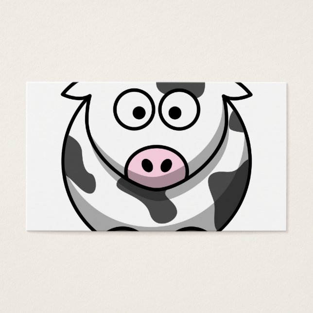 Cartes De Visite Tête et queue de vache mignonne (Devant)