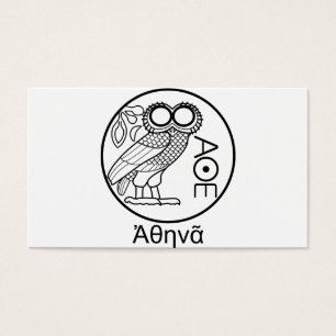 Cartes De Visite Tetradrachm du hibou d'Athéna (police grecque)