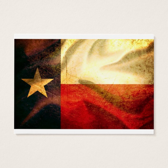 Cartes De Visite Texas Drapeau waving soie (Dos)
