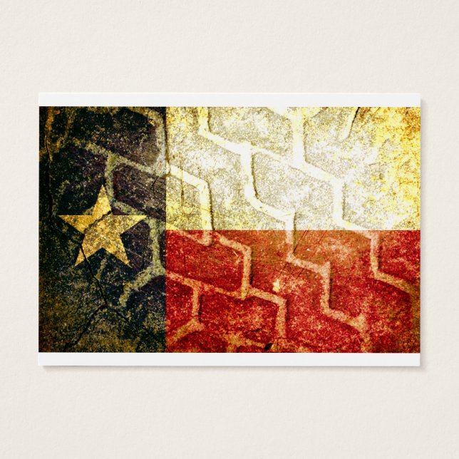 Cartes De Visite Texas Flag Boue Tire (Dos)