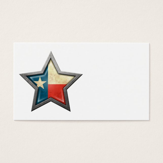 Cartes De Visite Texas Flag Star (Devant)