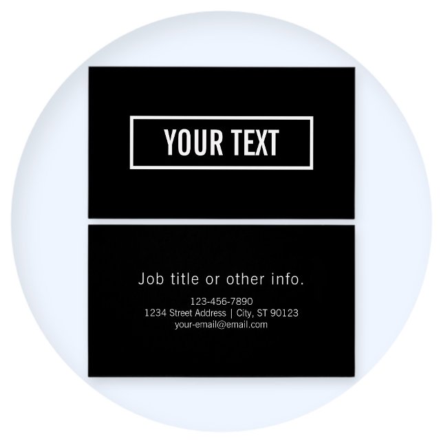 Cartes De Visite Texte modifiable moderne dans le cadre style logo  (Créateur téléchargé)