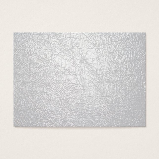 Cartes De Visite texture en cuir blanc (Devant)