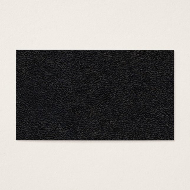 Cartes De Visite Texture en cuir noir (Devant)