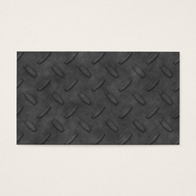 Cartes De Visite Texture en tôle diamant gris foncé (Devant)