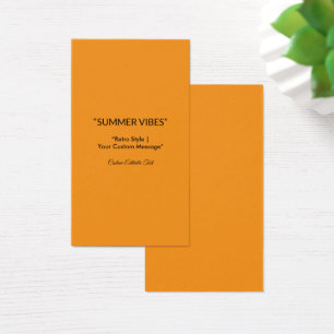 Cartes De Visite Texture Orange Rétro – Art pour l'ambiance estival