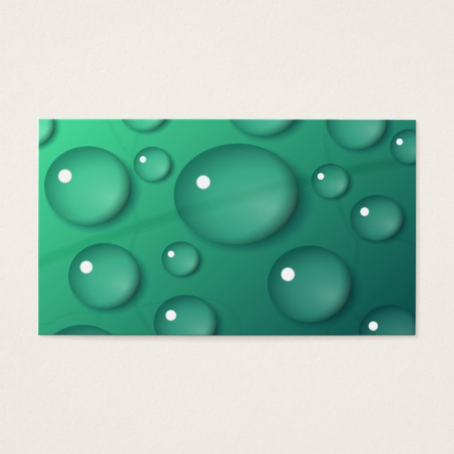 Cartes De Visite Texture turquoise Raindrop (Devant)