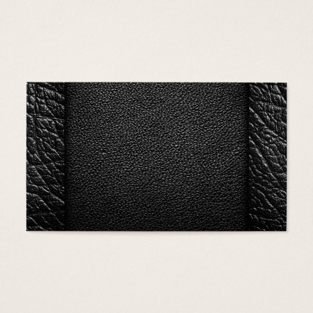 Cartes De Visite Textures en cuir noir pour Arrière - plan (Devant)