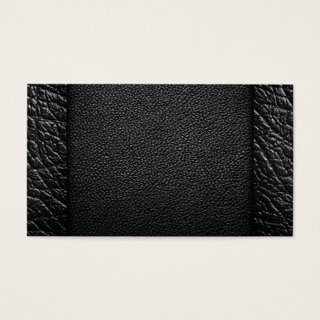 Cartes De Visite Textures en cuir noir pour Arrière - plan (Devant)