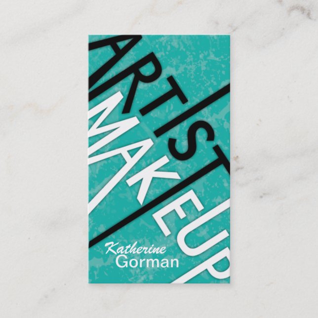 Cartes de visite texturisés de maquilleur de (Devant)