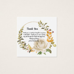 Cartes De Visite Thank you design