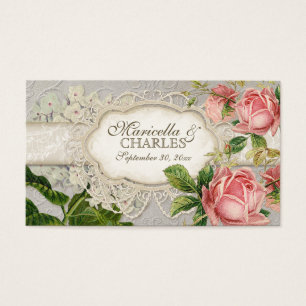 Cartes De Visite Thé de dentelle Vintage moderne teint Hydrangea en