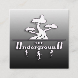 Cartes de visite The Underground noires délavées
