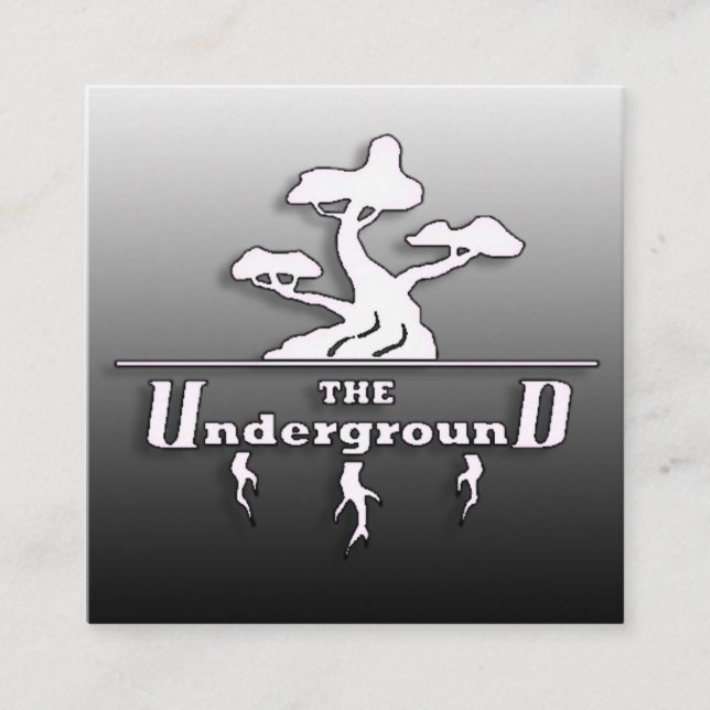 Cartes de visite The Underground noires délavées (Devant)