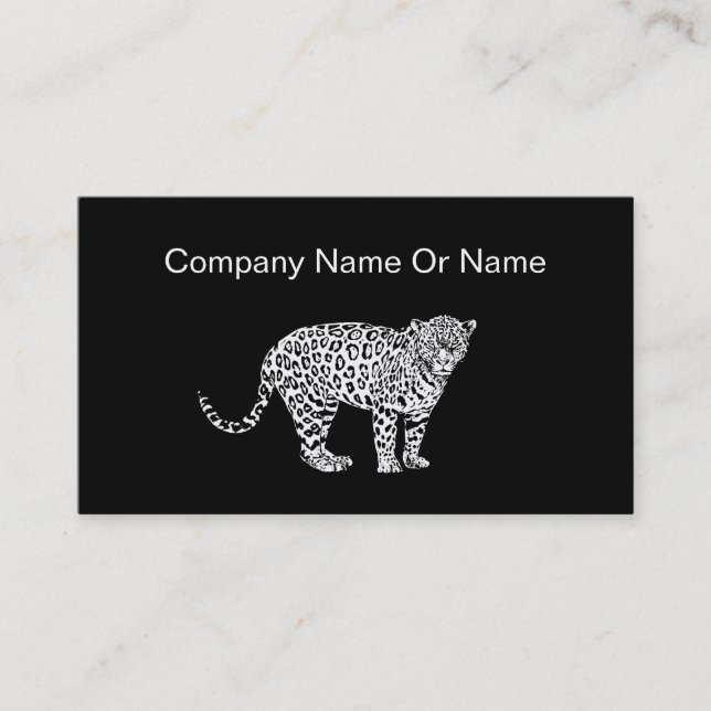 Cartes de visite thème animal léopard (Devant)