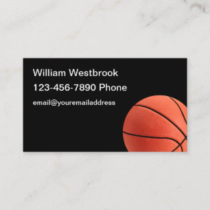 Cartes de visite thème basket-ball moderne simple