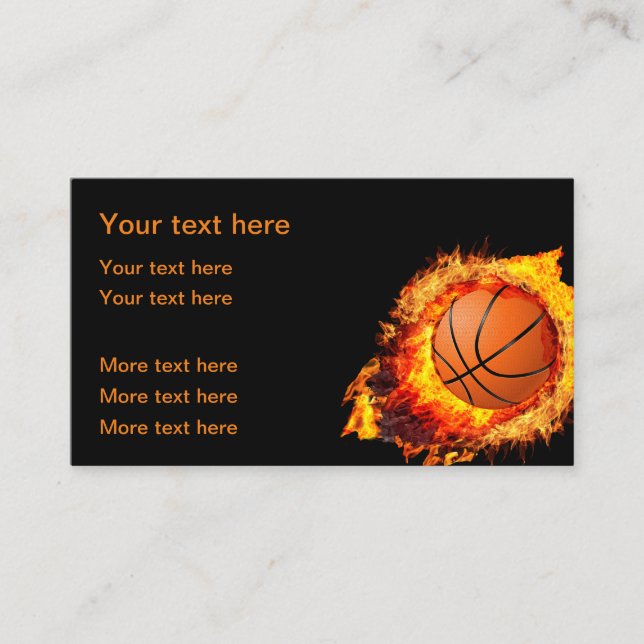 Cartes de visite thème basketball cool (Devant)