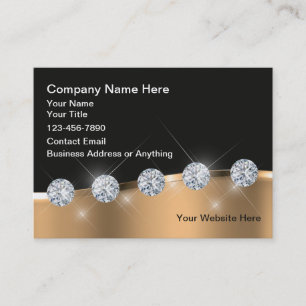 Cartes de visite thème bijoux classe Bling