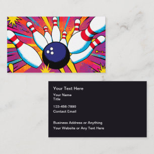 Cartes de visite Thème Bowling