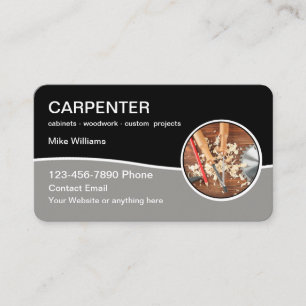 Cartes de visite thème charpentier cool