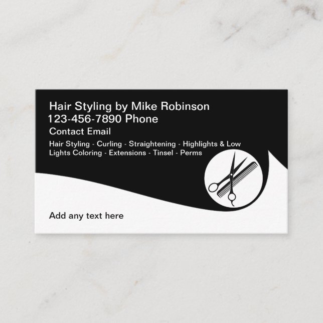 Cartes de visite Thème Coiffeur Rose Belle (Devant)