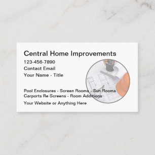Cartes de visite Thème d'amélioration de la maison