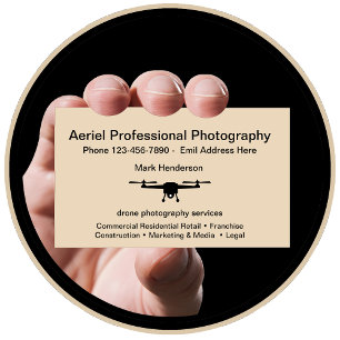 Cartes de visite Thème de photographie par drone a