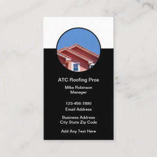 Cartes de visite Thème de toiture de construction 