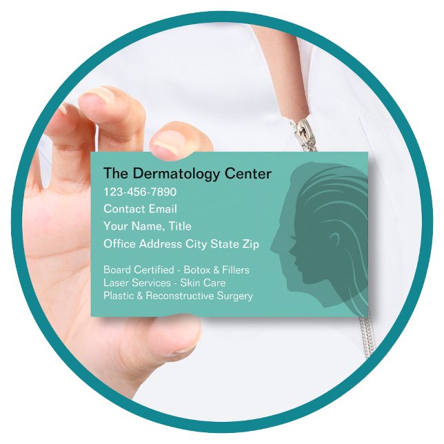 Cartes de visite Thème Dermatologue (Créateur téléchargé)