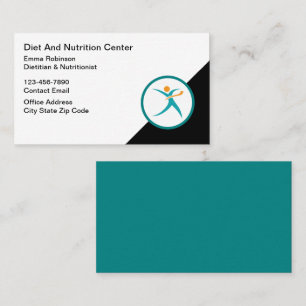 Cartes de visite thème diététiste et nutritionnist