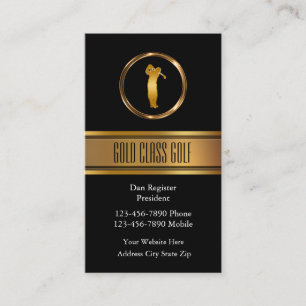Cartes de visite thème golf classe