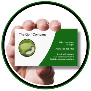 Cartes de visite thème golf moderne avec logo