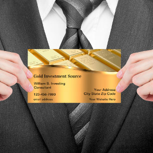 Cartes de visite Thème Investissement Or Élégant