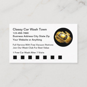 Cartes de visite Thème Lavage de voiture Classe
