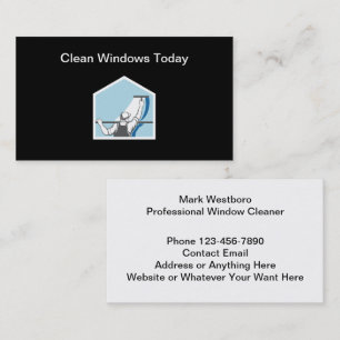 Cartes de visite thème laveur de vitres profession