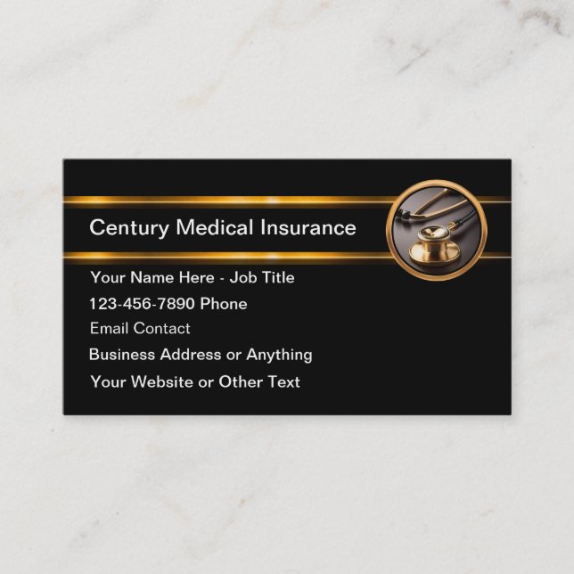 Cartes de visite Thème Médical Classy (Devant)