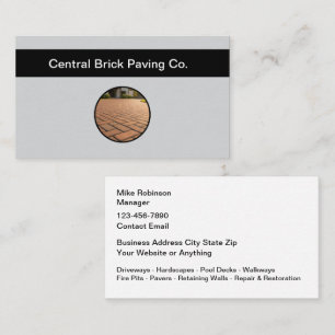 Cartes de visite thème pavage de briques et pavés