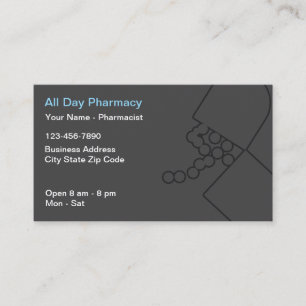 Cartes de visite thème pharmacie moderne pharmacie