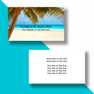 Cartes de visite Thème Plage