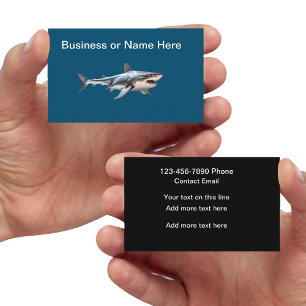 Cartes de visite thème requin cool