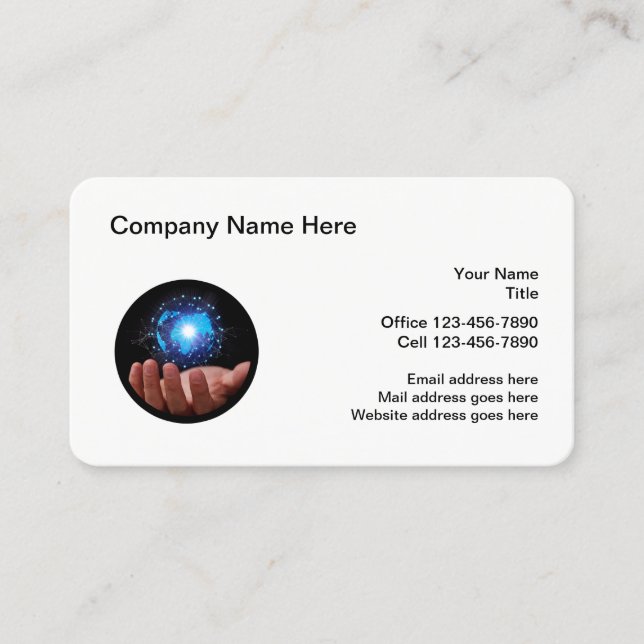 Cartes de visite Thème Technologie (Devant)