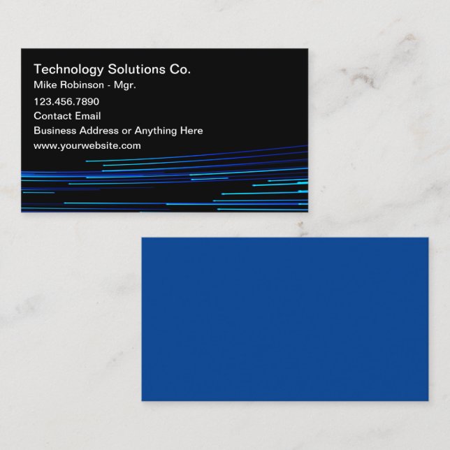 Cartes de visite Thème Technologie  (Devant / Derrière)