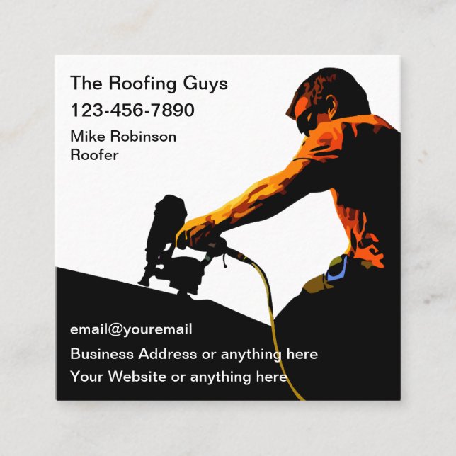 Cartes de visite Thème Toiture Couvreur (Devant)
