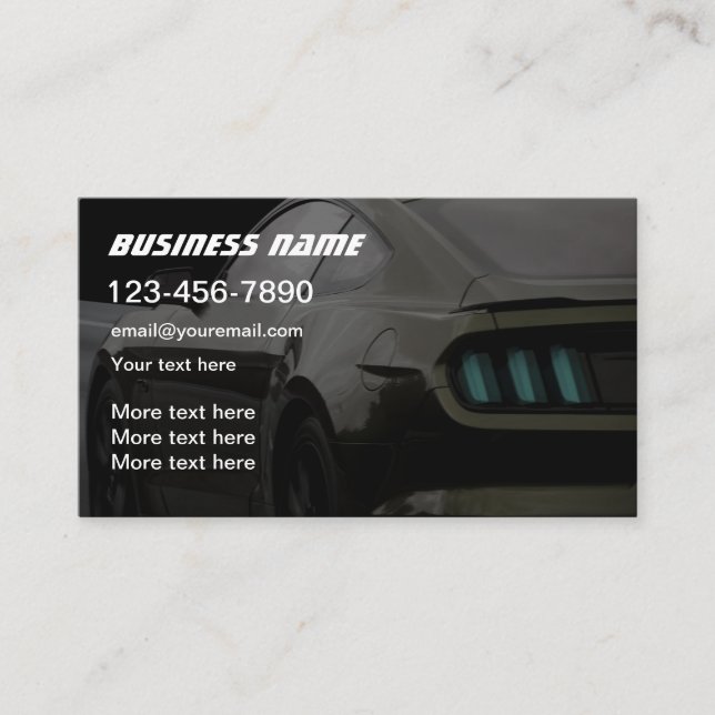 Cartes de visite thème voiture cool (Devant)