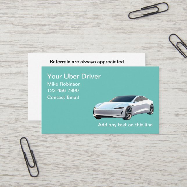 Cartes de visite thème voiture électrique pour cha (Devant/Arrière en situation)