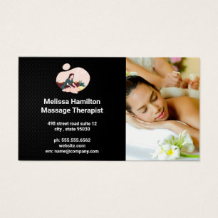 Cartes De Visite Thérapeute de massage Logo de Spa