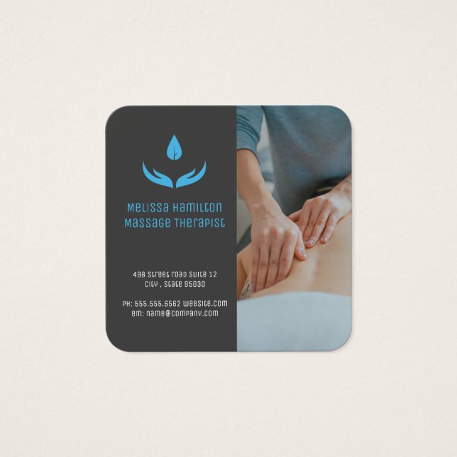 Cartes De Visite Thérapeute de massage | Propriétaire du Spa (Devant)