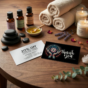 Cartes De Visite Thérapie de Massage Mains de Guérison Énergie Spa 