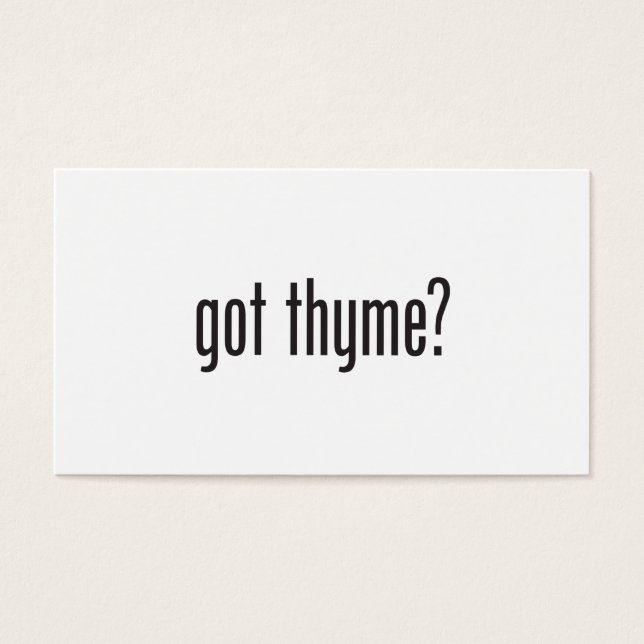 Cartes De Visite thym (Devant)