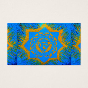 Cartes De Visite tibétain en or bleu